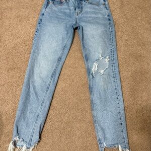 American Eagle Outfitters Light Blue Straight Leg Jeans